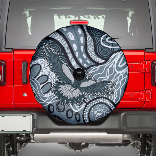 Magpies Aboriginal Art Spare Tire Cover