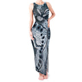 Magpies Aboriginal Art Tank Maxi Dress