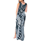 Magpies Aboriginal Art Tank Maxi Dress