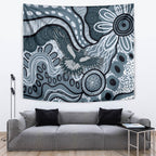 Magpies Aboriginal Art Tapestry