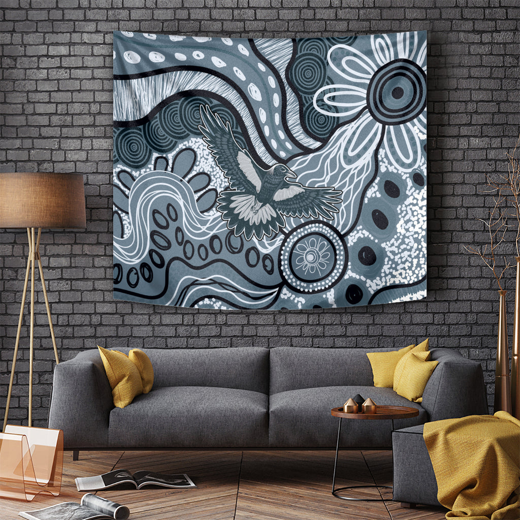 Magpies Aboriginal Art Tapestry