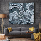 Magpies Aboriginal Art Tapestry