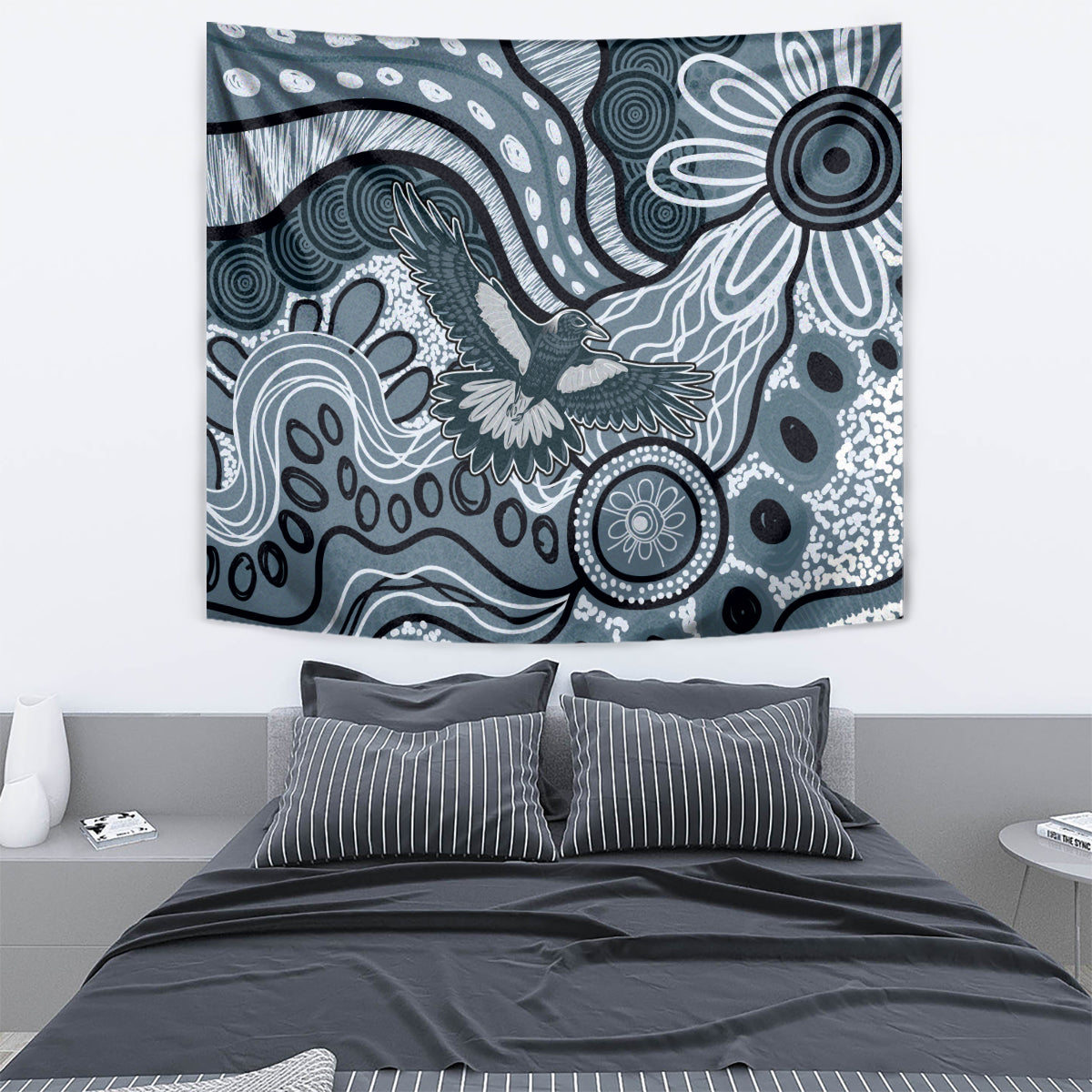 Magpies Aboriginal Art Tapestry