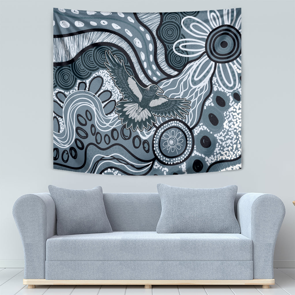 Magpies Aboriginal Art Tapestry