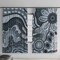 Magpies Aboriginal Art Window Curtain