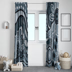 Magpies Aboriginal Art Window Curtain