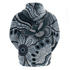 Magpies Aboriginal Art Zip Hoodie