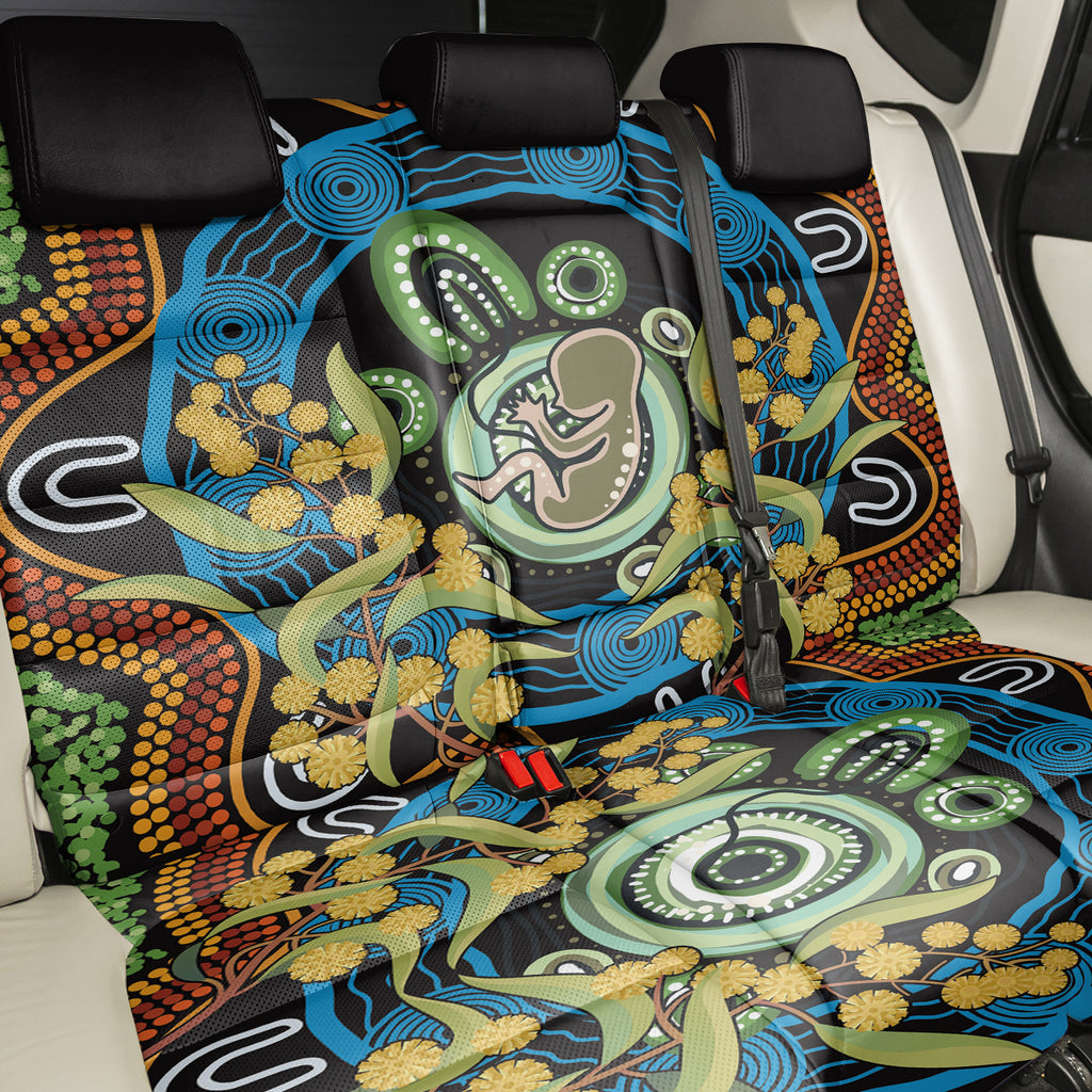 Baby in the Womb Back Car Seat Cover Aboriginal Art Style