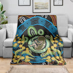 Baby in the Womb Blanket Aboriginal Art Style