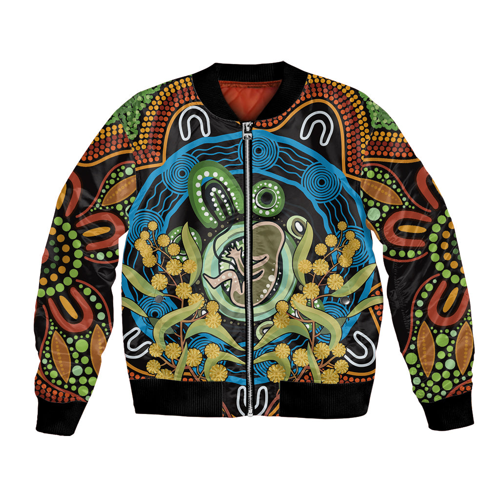 Baby in the Womb Bomber Jacket Aboriginal Art Style