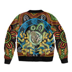 Baby in the Womb Bomber Jacket Aboriginal Art Style