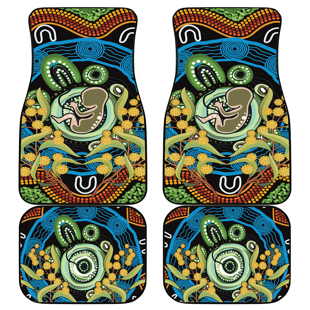 Baby in the Womb Car Mats Aboriginal Art Style
