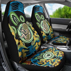 Baby in the Womb Car Seat Cover Aboriginal Art Style