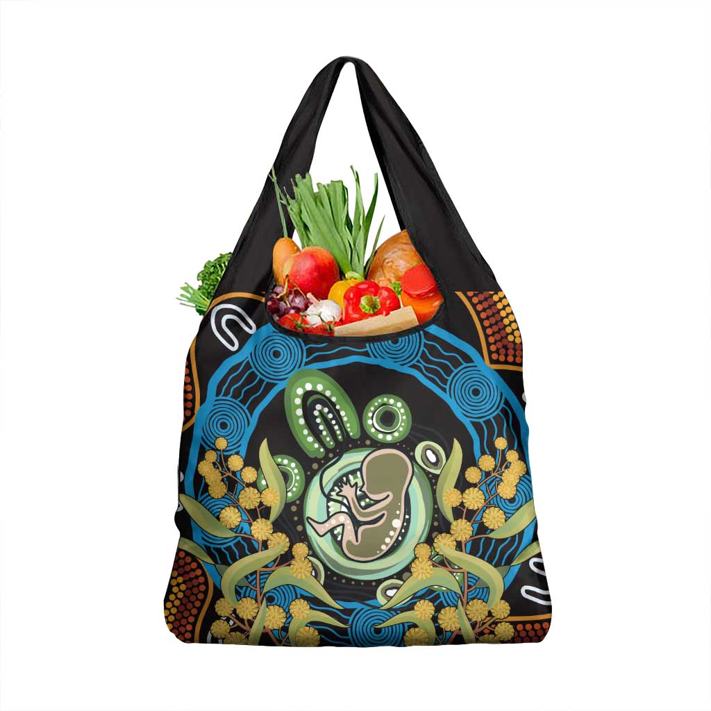 Baby in the Womb Grocery Bag Aboriginal Art Style