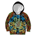 Baby in the Womb Kid Hoodie Aboriginal Art Style