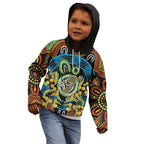 Baby in the Womb Kid Hoodie Aboriginal Art Style