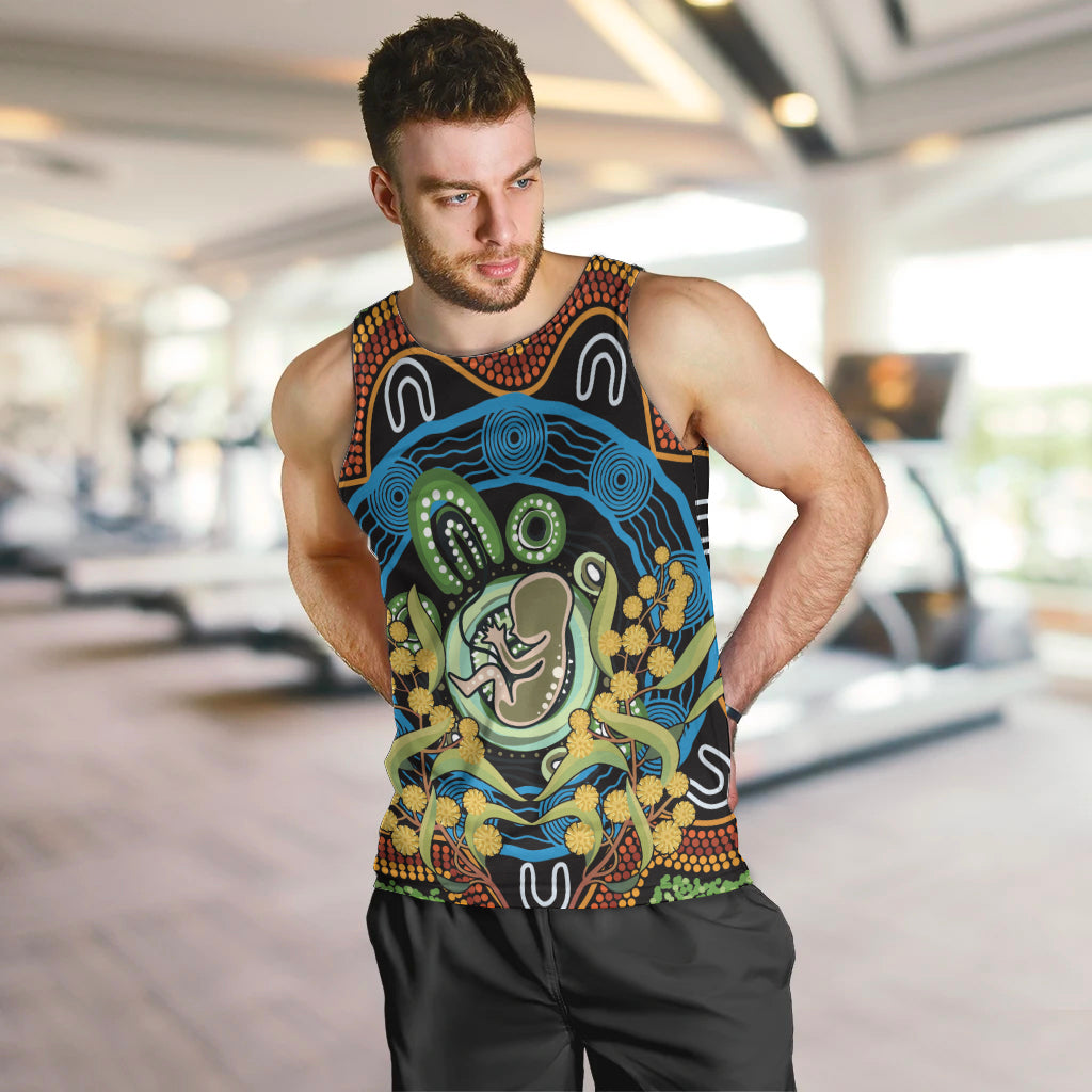 Baby in the Womb Men Tank Top Aboriginal Art Style