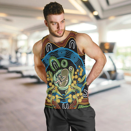 Baby in the Womb Men Tank Top Aboriginal Art Style