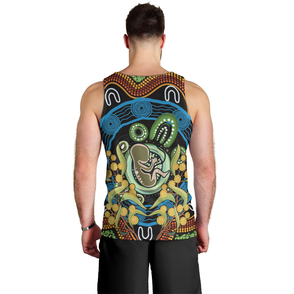 Baby in the Womb Men Tank Top Aboriginal Art Style