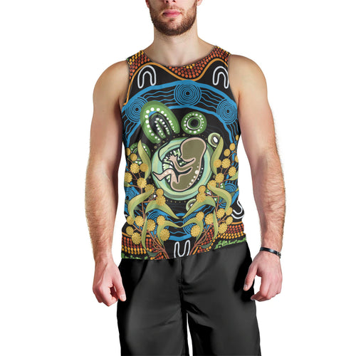 Baby in the Womb Men Tank Top Aboriginal Art Style