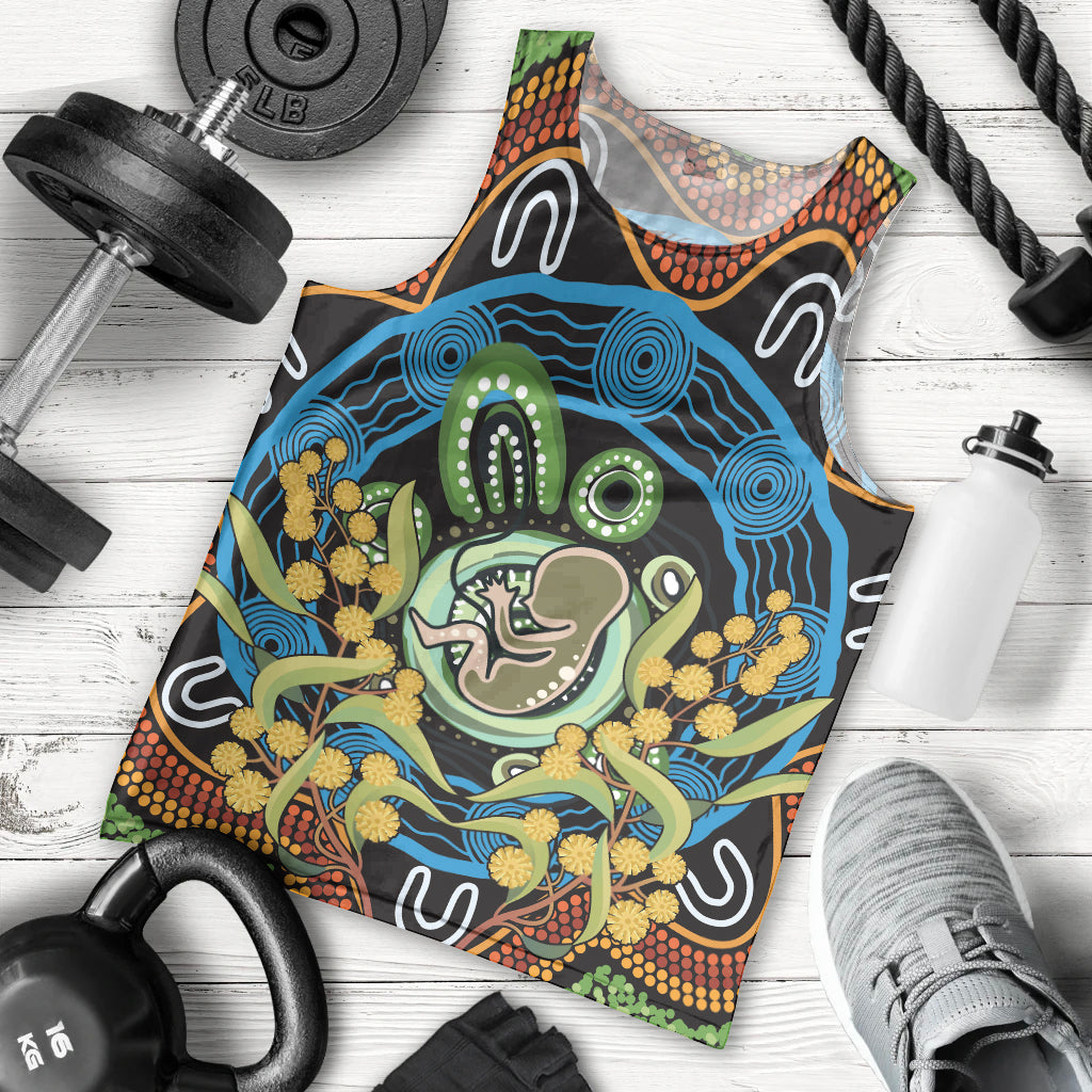 Baby in the Womb Men Tank Top Aboriginal Art Style