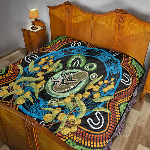 Baby in the Womb Quilt Aboriginal Art Style
