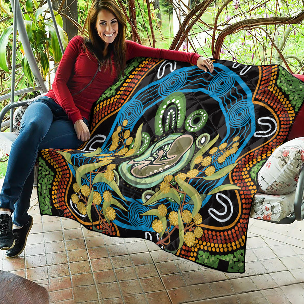 Baby in the Womb Quilt Aboriginal Art Style