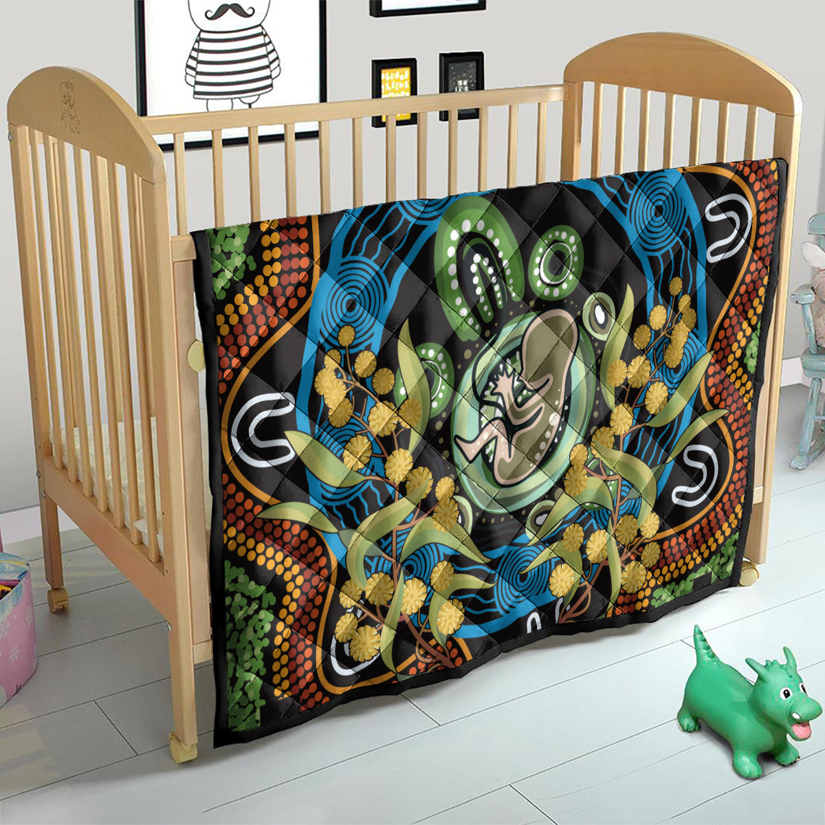 Baby in the Womb Quilt Aboriginal Art Style