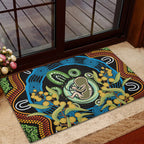 Baby in the Womb Rubber Doormat Aboriginal Art Style