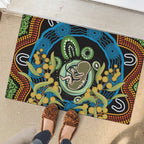 Baby in the Womb Rubber Doormat Aboriginal Art Style
