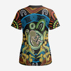 Baby in the Womb Scrub Top Aboriginal Art Style - Aussie Hoodie