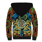Baby in the Womb Sherpa Hoodie Aboriginal Art Style