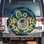 Baby in the Womb Spare Tire Cover Aboriginal Art Style