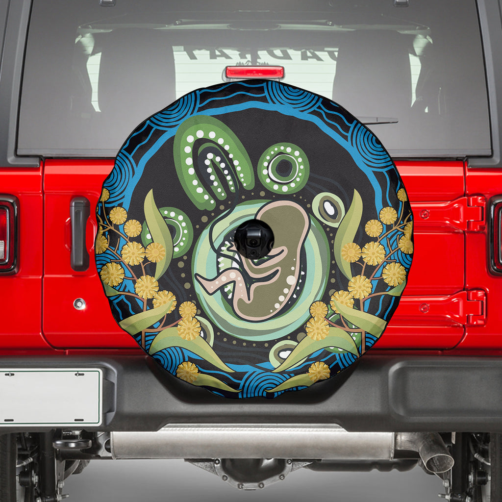 Baby in the Womb Spare Tire Cover Aboriginal Art Style