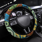 Baby in the Womb Steering Wheel Cover Aboriginal Art Style