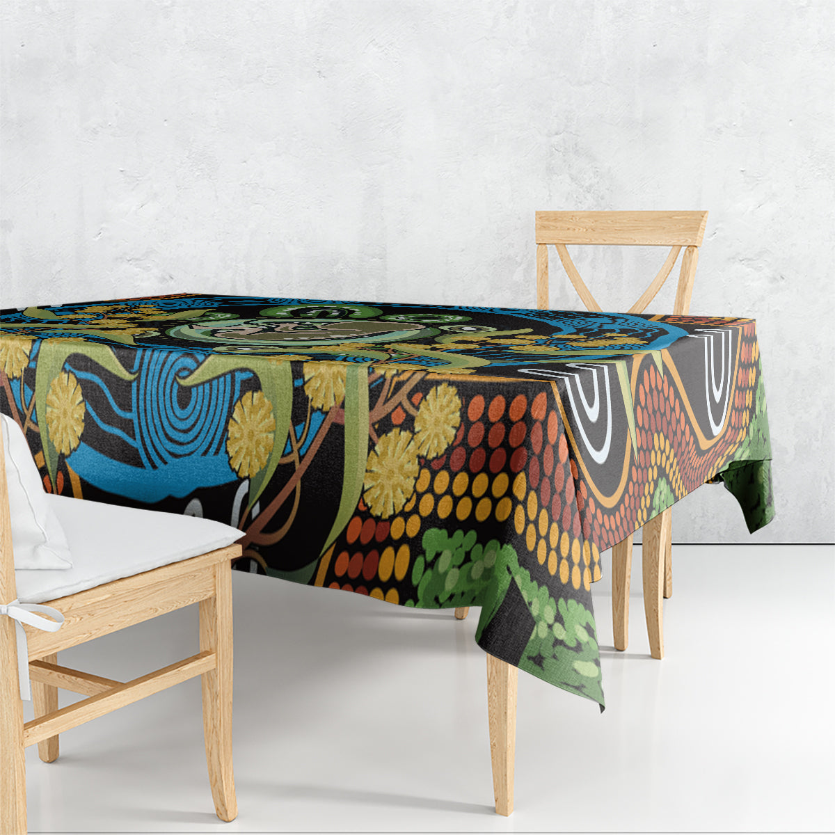 Baby in the Womb Tablecloth Aboriginal Art Style
