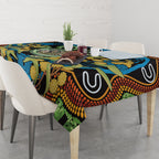Baby in the Womb Tablecloth Aboriginal Art Style