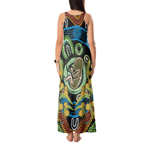 Baby in the Womb Tank Maxi Dress Aboriginal Art Style