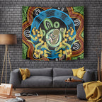 Baby in the Womb Tapestry Aboriginal Art Style