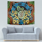 Baby in the Womb Tapestry Aboriginal Art Style
