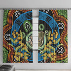 Baby in the Womb Window Curtain Aboriginal Art Style