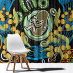 Baby in the Womb Window Curtain Aboriginal Art Style