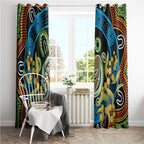 Baby in the Womb Window Curtain Aboriginal Art Style