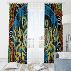 Baby in the Womb Window Curtain Aboriginal Art Style