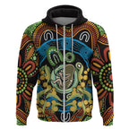 Baby in the Womb Zip Hoodie Aboriginal Art Style
