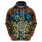 Baby in the Womb Zip Hoodie Aboriginal Art Style