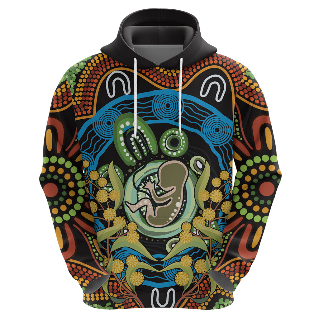Baby in the Womb Zip Hoodie Aboriginal Art Style
