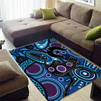 Emu NAIDOC 2024 Area Rug Aboriginal Art Style