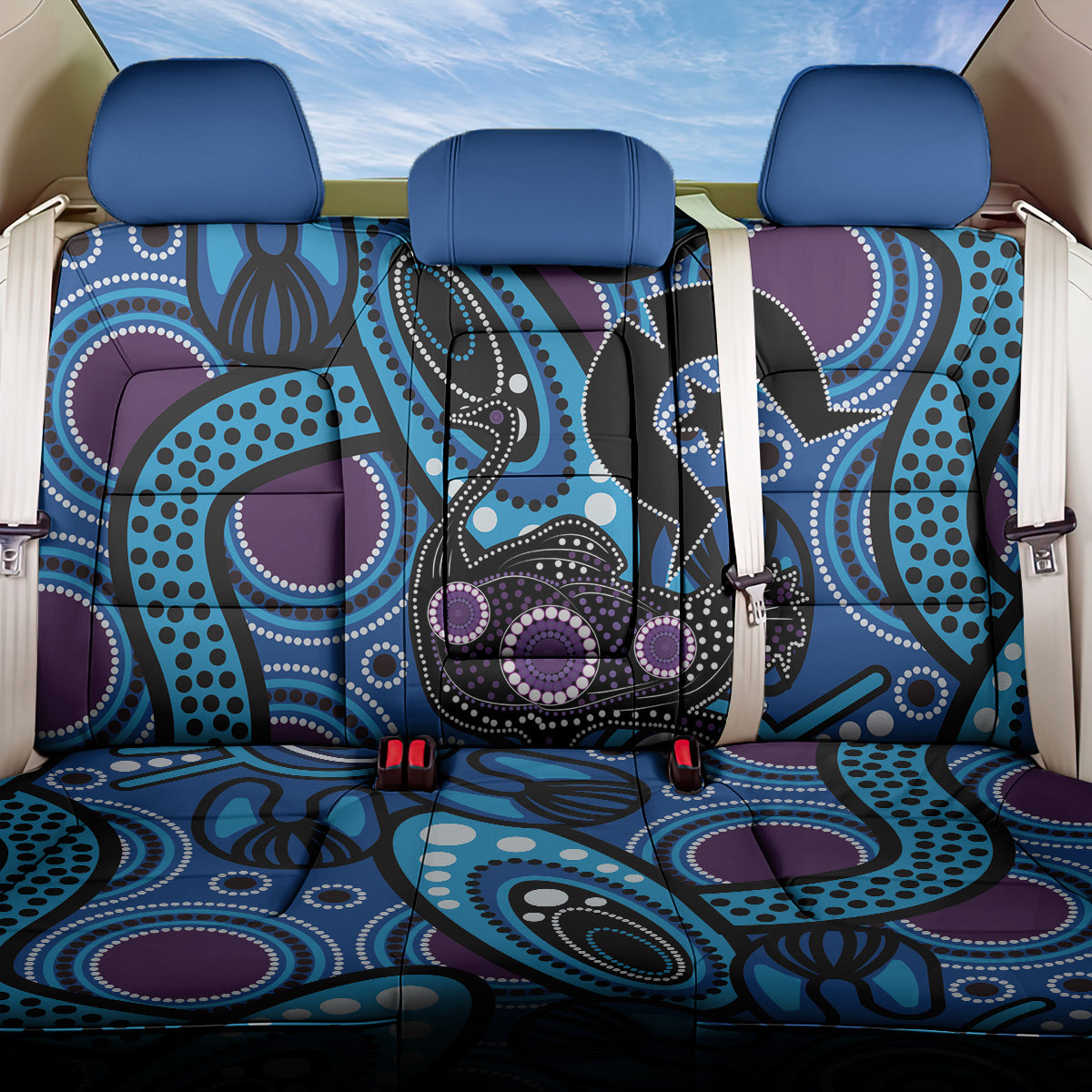 Emu NAIDOC 2024 Back Car Seat Cover Aboriginal Art Style