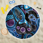 Emu NAIDOC 2024 Beach Blanket Aboriginal Art Style